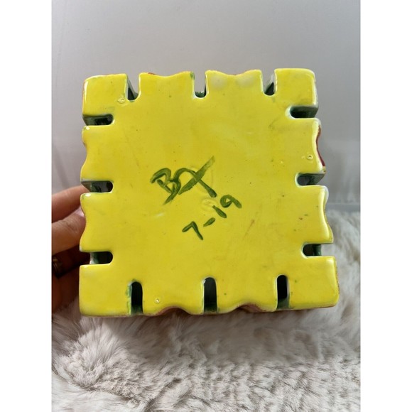 Berry / Biscuit Basket -Mint green blue ‎ Ceramic container dish vintage style - Picture 4 of 6